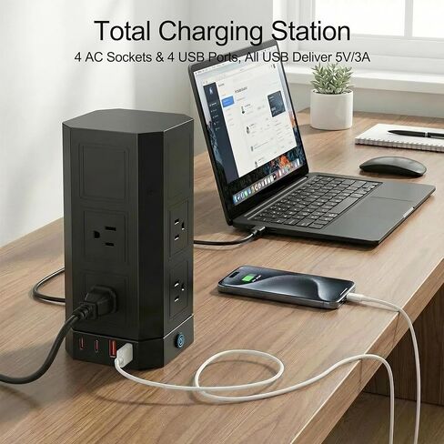Surge Protector Power Strip with Hidden Camera for Home Office-No Night Vision in Kuwait