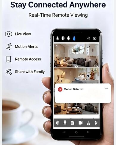 4K Mini WiFi Camera DIY Module, Dual-Band 2.4G/5G Wireless Security Camera, Tiny Hidden Nanny Cam with Motion Detection, Remote Viewing, SD Card Storage for Home, Pet, Office Monitoring in Kuwait