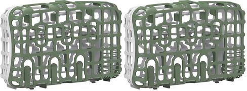 Dr. Brown's Dishwasher Basket for Small Baby Bottle Parts, Pacifiers, and Accessories, Clean, Store and Organize Newborn Essentials, BPA Free, Green (Pack of 2) in Kuwait