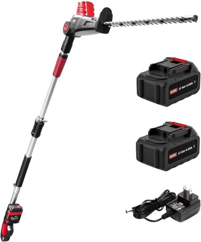 MZK 22'' Cordless Hedge Trimmer, 20V Bush Trimmer, Handheld Hedge Cutter, Grass Shrub Trimmer, Lightweight & Compact Trimmer(2 * 4.0Ah Battery & Charger Included) in Kuwait