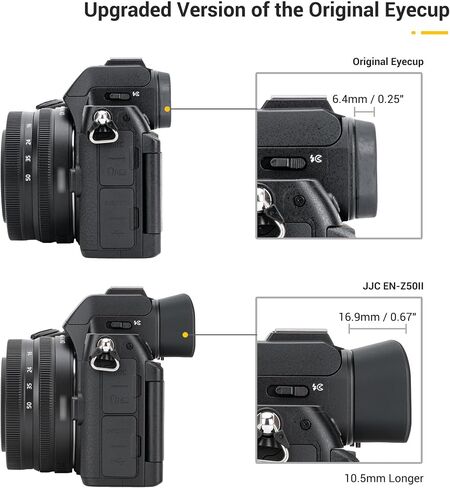Extended Z50II Z50 II Eyecup Eyepiece Eye Cup Piece Viewfinder (Not Fit Z50 | Soft Silicone, Eyeshade Cover Protector for Nikon Z50 II Eyepiece, with Double-Layer Hollow Cushion Design in Kuwait