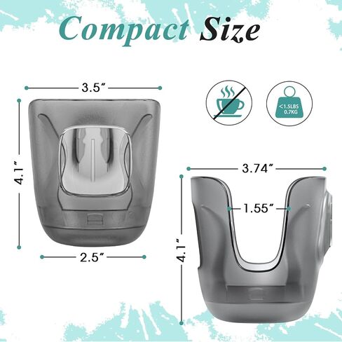 Stroller Cup Holder Fits for UPPAbaby Vista/Vista V2/Vista V3/Cruz/Cruz V2/Minu/Minu V2/Minu Duo, Securely Hold The Cup, Quick Attachment, Folds with Stroller, Drinking On The Go,Grey in Kuwait