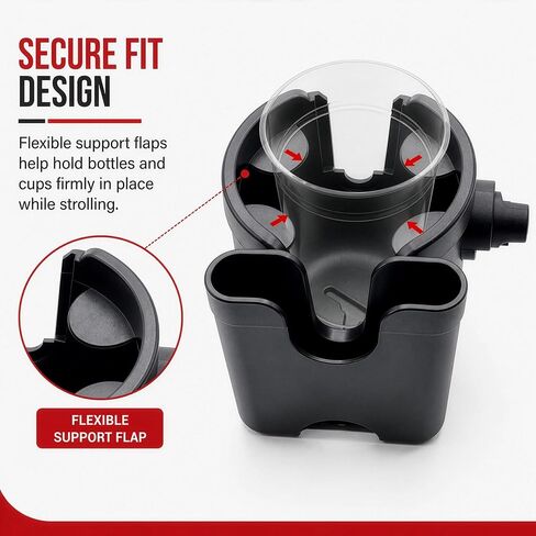 Cup and Phone Holder Only Compatible with Doona Stroller Car Seat All-in-One Travel System – Hook-On Attachment in Kuwait
