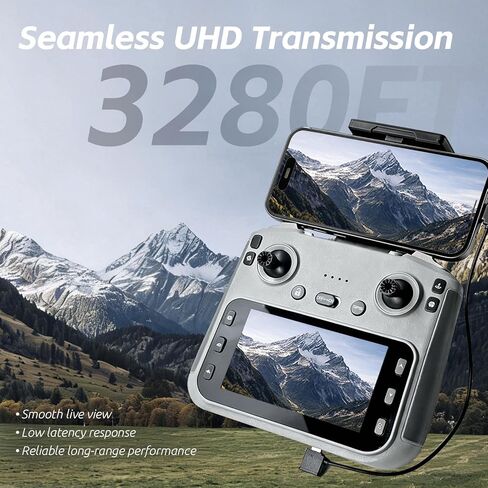 GPS Drone with EIS 4K Camera for Adults , RC Drones with 4.5 inch HD Screen on Controller, Auto Return, 3 Batteries for 90 min Flight Time, 3280 FT Long Control Range Transmission, Circle Fly and Follow Me Mode, Foldable Quadcopter for Beginner Gifts Toy, in Saudi Arabia