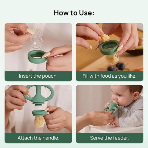 Papablic Easyhold Baby Fruit Food Feeder, Teething Relief Pacifier & Frozen Teether, BPA-Free Silicone Breastmilk Popsicle Molds, Summer Travel Essentials for Infants 4-12 Months in Kuwait