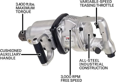 Jet 1-1/2" Square Drive Impact Wrench, 3400 ft-lbs, 3000 RPM (Model JAT-5000) in Kuwait