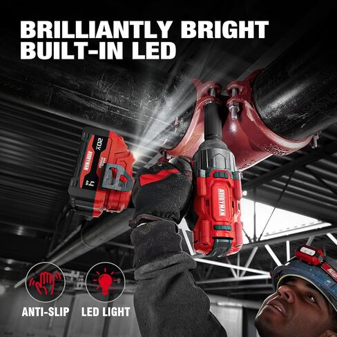 Alloyman Cordless Impact Wrench, 1475Ft-lbs (2000N.m) 1/2 High Torque Brushless Impact Gun, 20V Power Impact Driver, 4000mAh Battery,3 Sockets, Brushless Motor Variable Speeds for Car/Truck RV/Mower in Saudi Arabia
