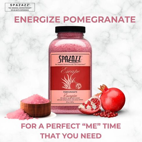 Spazazz SPZ-261 Escape Aromatherapy Crystals Container, 22-Ounce, Pomegranate Energize in Kuwait