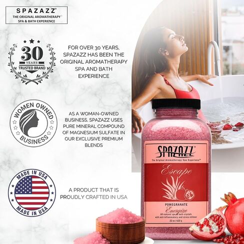Spazazz SPZ-261 Escape Aromatherapy Crystals Container, 22-Ounce, Pomegranate Energize in Kuwait