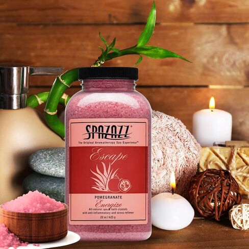 Spazazz SPZ-261 Escape Aromatherapy Crystals Container, 22-Ounce, Pomegranate Energize in Kuwait