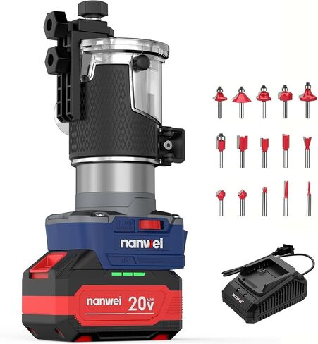 NANWEI 450W Router Tool for Woodworking, Hand Wood Router Tool, 32000rpm Compact Edge Trimmer（No Bits） in Kuwait