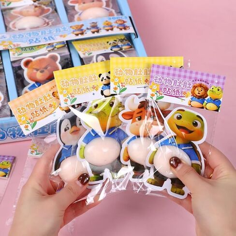 30Pcs Squishy Animal Anti-Collision Stickers Silicone Stress Relief Bump Pads for Car Phone Door Furniture in Kuwait