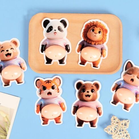 30Pcs Squishy Animal Anti-Collision Stickers Silicone Stress Relief Bump Pads for Car Phone Door Furniture in Kuwait