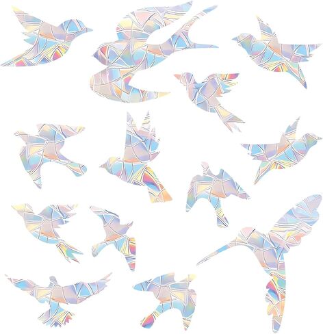 39 PCS Bird Window Strike Prevention Decals, Anti-Collision Window Stickers, Window Clings for Birds, Bird Decals to Prevent Birds from Hitting Windows, Glass Door Bird Safety Stickers in Kuwait