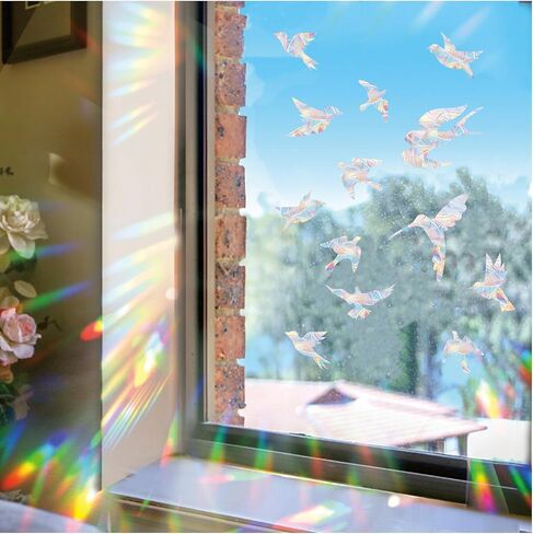 39 PCS Bird Window Strike Prevention Decals, Anti-Collision Window Stickers, Window Clings for Birds, Bird Decals to Prevent Birds from Hitting Windows, Glass Door Bird Safety Stickers in Kuwait
