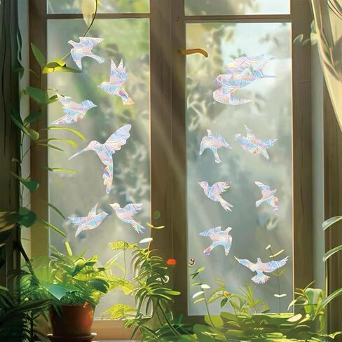 39 PCS Bird Window Strike Prevention Decals, Anti-Collision Window Stickers, Window Clings for Birds, Bird Decals to Prevent Birds from Hitting Windows, Glass Door Bird Safety Stickers in Kuwait
