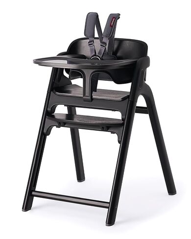 Momcozy 5-in-1 Convertible Wooden High Chair for Babies & Toddlers, Walnut | Food-Grade Tray, Baby Set with Removable Harness, Toddler Tower, Adjustable Ergonomic Design in Kuwait