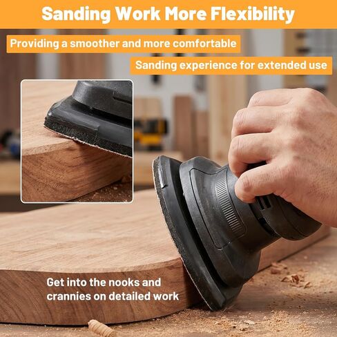 2Pcs Mouse Detail Sanding Interface Pad Hook and Loop, Triangle 5 Holes Sanding Pad, Foam Interface Mouse Sander Sandpaper Backing Pads for for Detail Sander Woodworking, 140mm*100mm in Kuwait