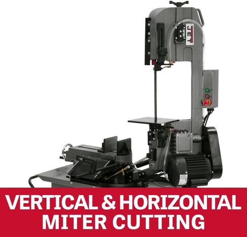 JET 7" x 10-1/2" Metal Cutting Mitering Horizontal/Vertical Band Saw, 1 HP, 115/230V 1Ph (HVBS-710S) in Kuwait