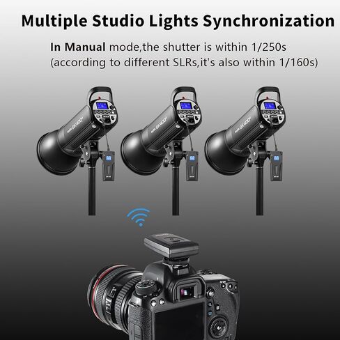 Godox RT-16 Wireless Flash Trigger Kit,3 in 1 Transmitter with Receiver for Studio Strobe Flash Photography,433MHz 16 Channels Trigger Compatible with Canon Nikon Sony Fujifilm Olympus Pentax Camera in Kuwait