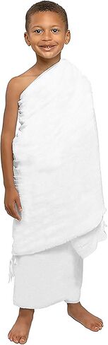 Ihram Clothing for Kids Hgjj Umrah, Soft Lightweight Wrap Set Clothing Ihram Ahram Ehram Saudi Dress in Kuwait