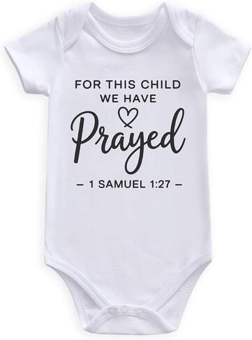 for this child we have prayed baby clothes baptism outfits for boys girl pregnancy announcement White in Kuwait
