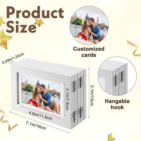 5 Folding Sonogram Picture Frame, White Wood Pregnancy Keepsake for Ultrasound Photos, Thoughtful and Memorable Gift for Expecting Parents, Nursery Decor, 5.1x7.1 Inch in Kuwait