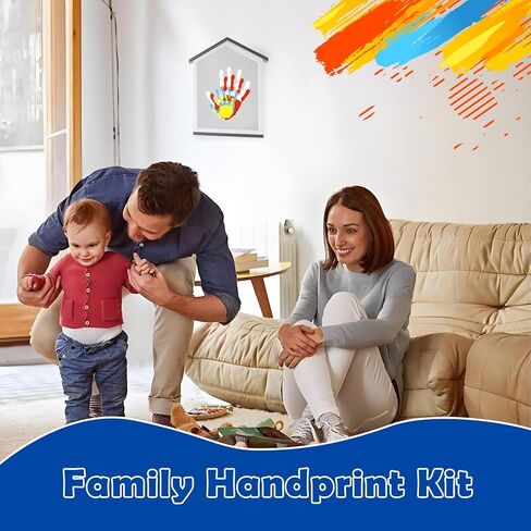 CHERRY CHEERS Exclusive House Shaped Family Handprint Kit; Unique DIY Keepsake, Complete Set, Meaningful Gift for Home Decor, Family Craft & Memory Making, Wall Art in Kuwait