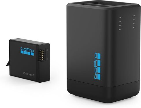 GoPro Dual Battery Charger + Enduro 2 Battery (Mission 1 Series + HERO13 Black) - Official GoPro Accessory in Kuwait