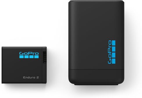GoPro Dual Battery Charger + Enduro 2 Battery (Mission 1 Series + HERO13 Black) - Official GoPro Accessory in Kuwait