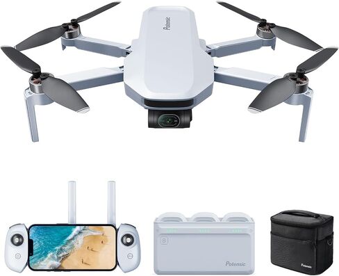 Potensic ATOM 4K GPS Drone, 3-Axis Gimbal, 6KM Transmission, 64 Mins Flight | 4K/30FPS QuickShots, Visual Tracking, Under 249g, Lightweight for Adults and Beginners, Outdoor Creators, Expansion Kit in Kuwait
