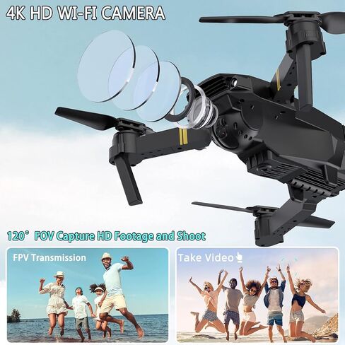 Drones with Camera for Adults 4K 1080P 3 Batteries Foldable Mini Drone with Camera, Altitude Hold, One Key Take Off/Landing, 3 Speed Mode, 3D Flip, for15 Years Old Up (Blue012) in Kuwait