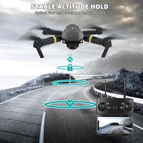 Drones with Camera for Adults 4K 1080P 3 Batteries Foldable Mini Drone with Camera, Altitude Hold, One Key Take Off/Landing, 3 Speed Mode, 3D Flip, for15 Years Old Up (Blue012) in Kuwait