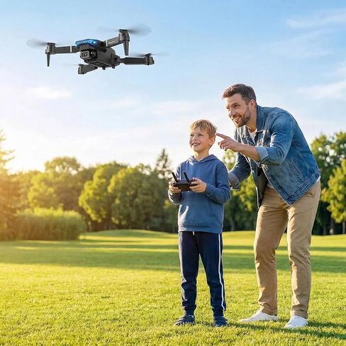 Drone with Camera 1080P HD,FPV Foldable Mini Drone for Adults （Black） | Drone with Camera 1080P HD,FPV Foldable Mini Drone for Adults in Kuwait