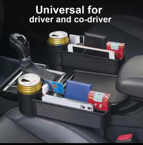 Car Seat Gap Filler with Cup Holder, Console Organizer, Anti-Sliding EVA Base in Kuwait
