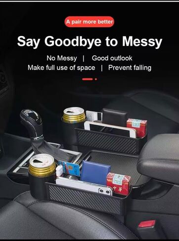 Car Seat Gap Filler with Cup Holder, Console Organizer, Anti-Sliding EVA Base in Kuwait