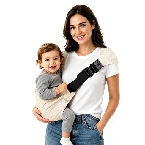 Baby Sling Carrier,Toddler Carrier,Ergonomic Baby Carrier for Newborn to Toddler, Soft Adjustable Hands-Free Infant Carrier, Portable and Breathable Hip Seat Carrier for Parents (Mocha) in Kuwait