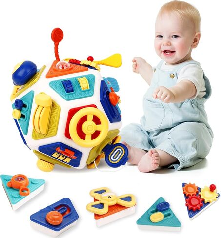 22-in-1 Baby Activity Cube,Montessori Sensory Toy Toddler 1-3, Kid Education Learning Activity Toys, Early Educational Birthday Gift for 1 2 Year Olds Boy Girl (Muticolor) in Kuwait