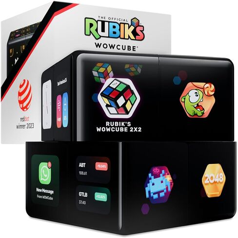 Rubik's WOWCUBE - Handheld Game Console, 100+ Games and Apps for Teens and Adults (Ages 13+) - STEM Certified Entertainment System - 24 Screens Interactive Gaming Cube in Kuwait