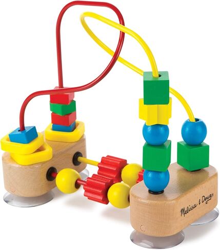 Melissa & Doug Baby Learning Bundle - My First Activity 8-Page Soft Book with Puppet and First Bead Maze with 18 Beads for Babies and Toddlers in Kuwait