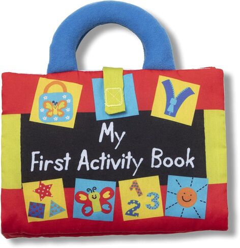 Melissa & Doug Baby Learning Bundle - My First Activity 8-Page Soft Book with Puppet and First Bead Maze with 18 Beads for Babies and Toddlers in Kuwait