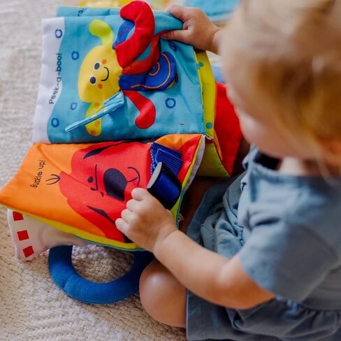 Melissa & Doug Baby Learning Bundle - My First Activity 8-Page Soft Book with Puppet and First Bead Maze with 18 Beads for Babies and Toddlers in Kuwait
