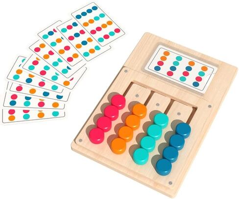 Practical Life/Math/Sensorial Preschool Classroom Toy Chess Game Patterns Matching Battle Game Beads Moving Maze Toy Brain Teasers 3 4 5 6 7 Years Old Road Trip Game Gift in Kuwait