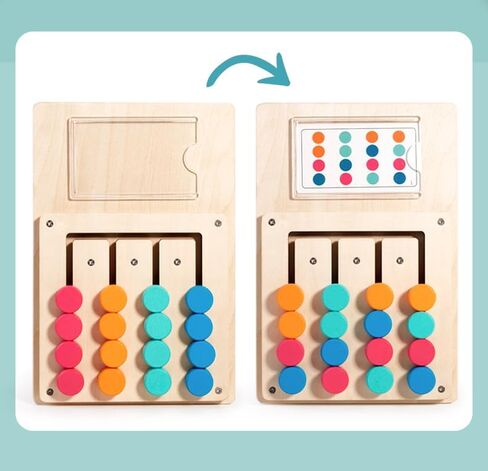 Practical Life/Math/Sensorial Preschool Classroom Toy Chess Game Patterns Matching Battle Game Beads Moving Maze Toy Brain Teasers 3 4 5 6 7 Years Old Road Trip Game Gift in Kuwait