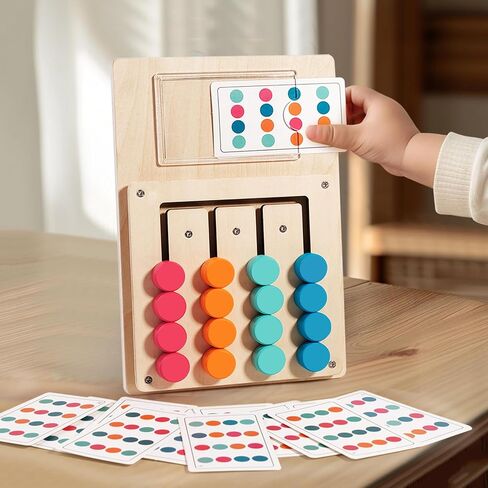 Practical Life/Math/Sensorial Preschool Classroom Toy Chess Game Patterns Matching Battle Game Beads Moving Maze Toy Brain Teasers 3 4 5 6 7 Years Old Road Trip Game Gift in Kuwait