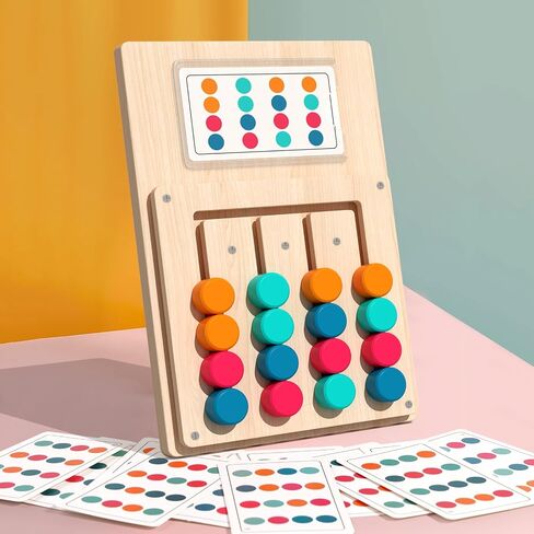 Practical Life/Math/Sensorial Preschool Classroom Toy Chess Game Patterns Matching Battle Game Beads Moving Maze Toy Brain Teasers 3 4 5 6 7 Years Old Road Trip Game Gift in Kuwait