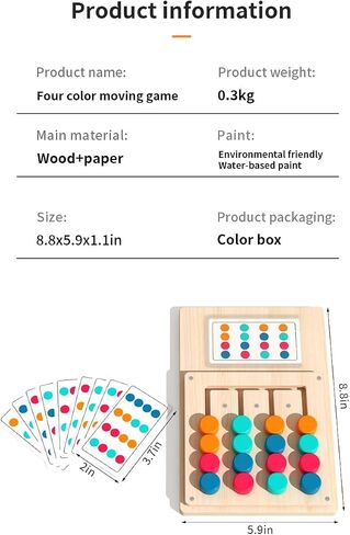 Practical Life/Math/Sensorial Preschool Classroom Toy Chess Game Patterns Matching Battle Game Beads Moving Maze Toy Brain Teasers 3 4 5 6 7 Years Old Road Trip Game Gift in Kuwait