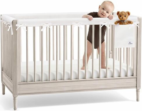 CHIPCHIP 4-Pack White Mesh Fabric, 2 Long Panels 51"x7" + 2 Short Panels 27.5"x7" in Kuwait