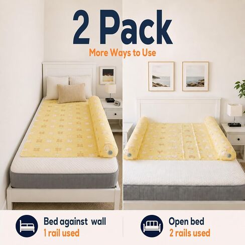 SplashEZ Travel Bed Rails for Toddlers, 2-Pack Inflatable Bed Bumpers | Inflatable travel bed bumpers for toddlers. Portable travel bed rail for home, hotels & vacations. Easy to inflate. in Kuwait