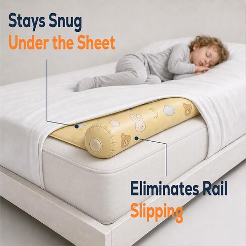 SplashEZ Travel Bed Rails for Toddlers, 2-Pack Inflatable Bed Bumpers | Inflatable travel bed bumpers for toddlers. Portable travel bed rail for home, hotels & vacations. Easy to inflate. in Kuwait